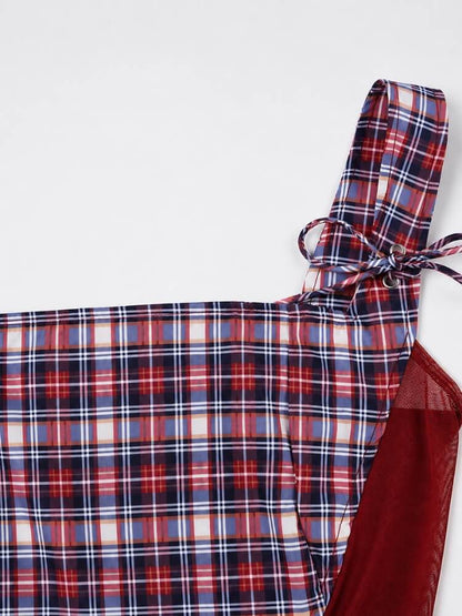 Y2K Plaid Crop Top