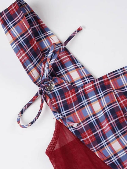 Y2K Plaid Crop Top