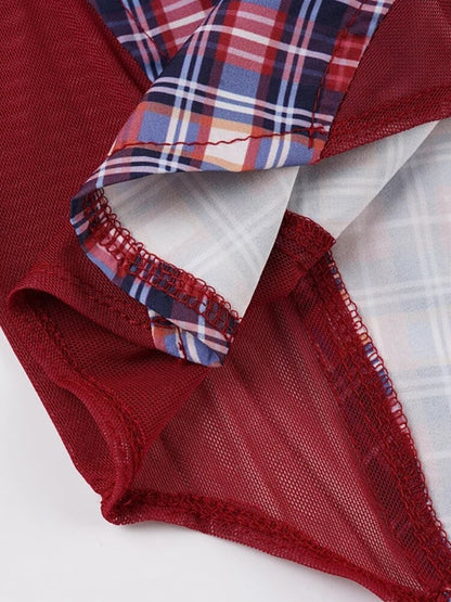 Y2K Plaid Crop Top