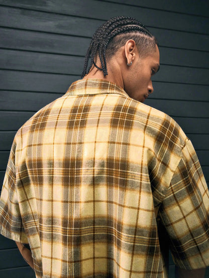 Y2K Plaid Cropped Shirt