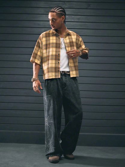 Y2K Plaid Cropped Shirt
