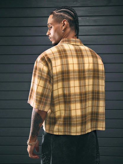 Y2K Plaid Cropped Shirt