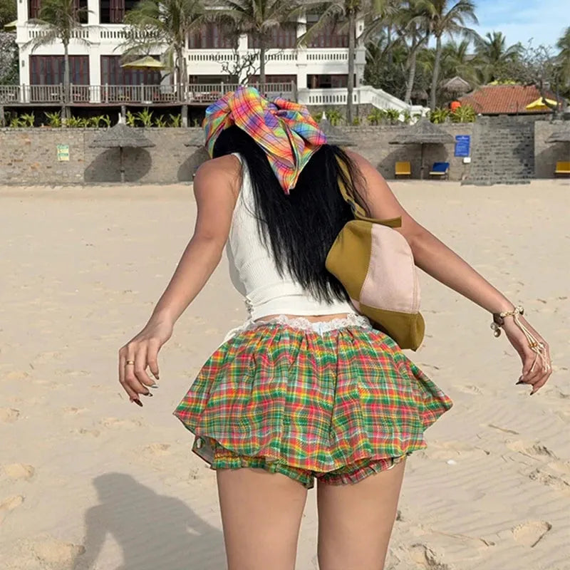 Y2K Plaid Mini Skort