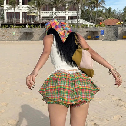 Y2K Plaid Mini Skort