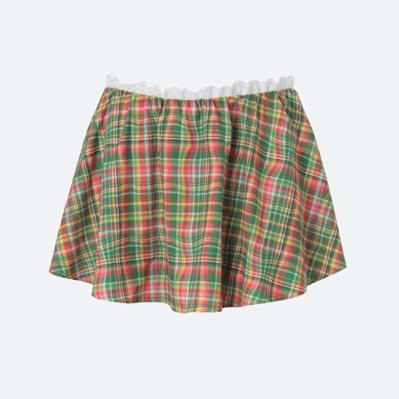 Y2K Plaid Mini Skort
