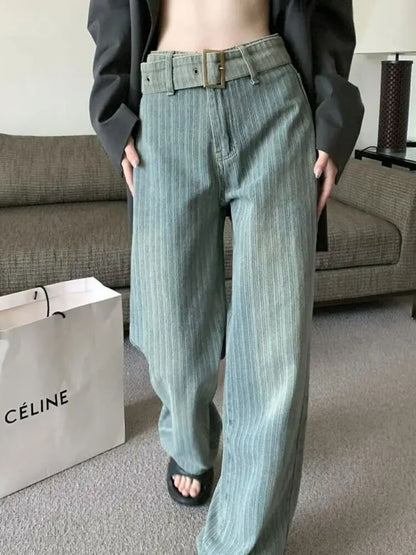 Y2K Pleated Belted Pants