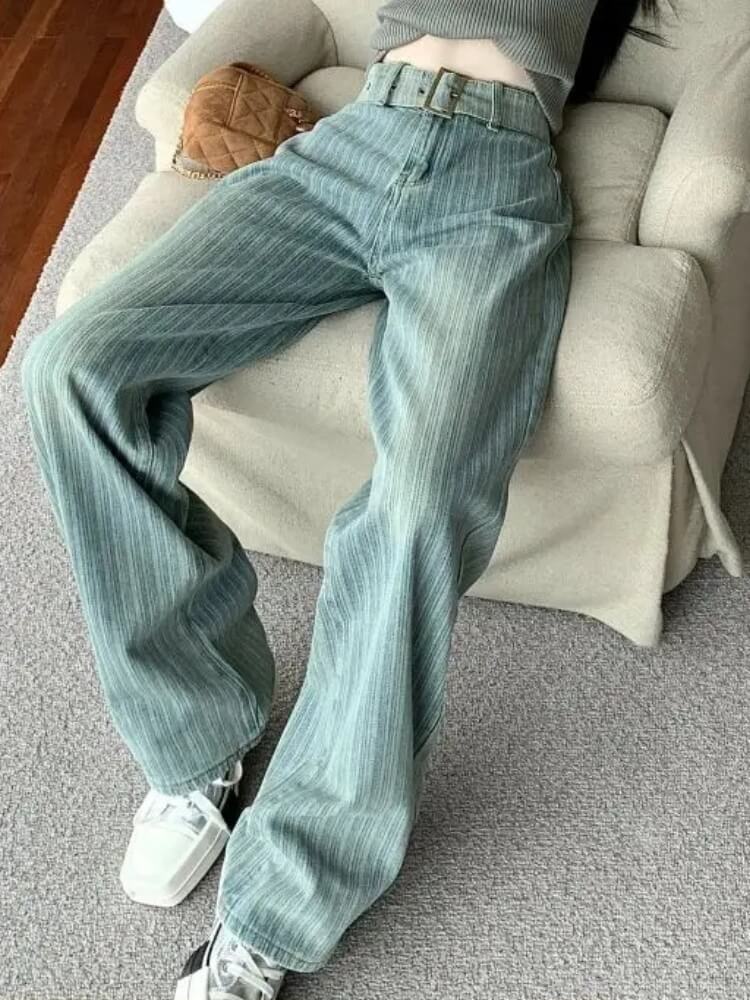 Y2K Pleated Belted Pants