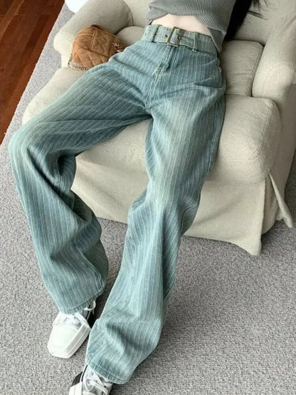 Y2K Pleated Belted Pants