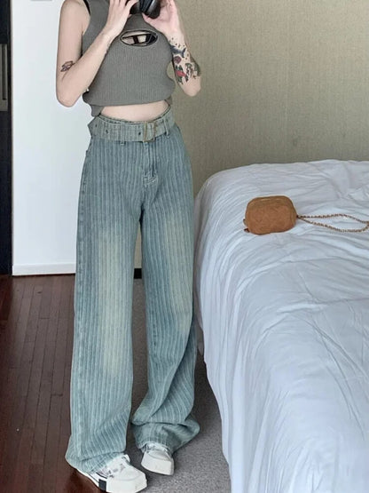 Y2K Pleated Belted Pants
