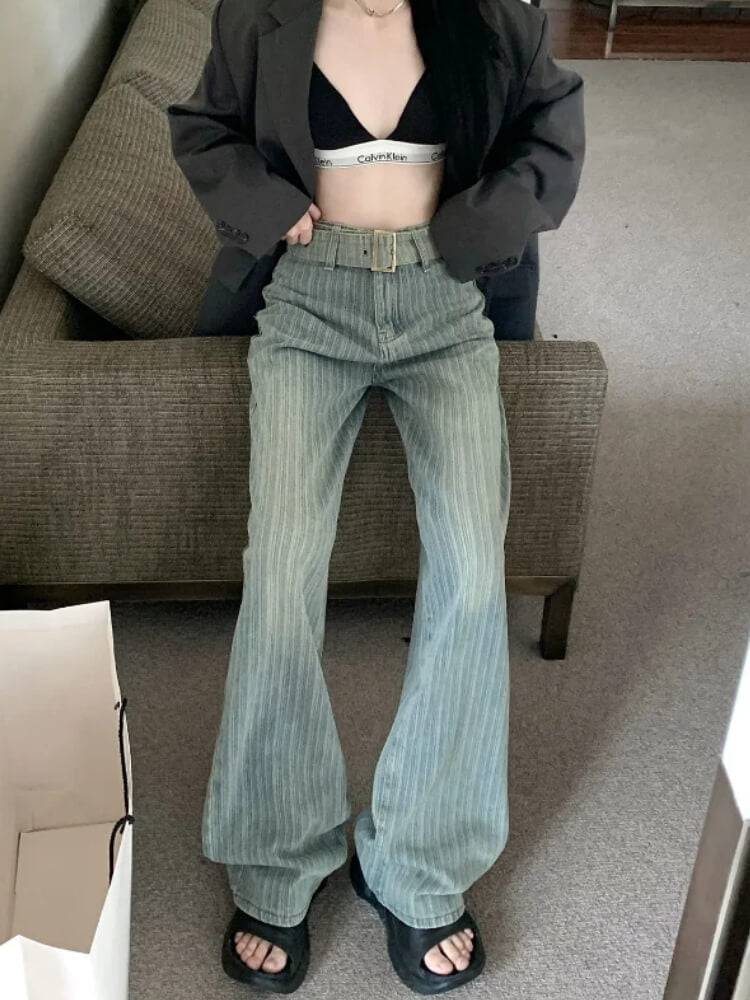 Y2K Pleated Belted Pants