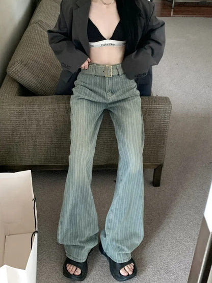 Y2K Pleated Belted Pants