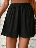 High-Waisted Pleated Flowing Shorts