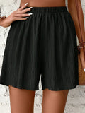 High-Waisted Pleated Flowing Shorts