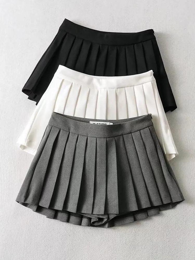 Y2K Pleated Mini School Skort