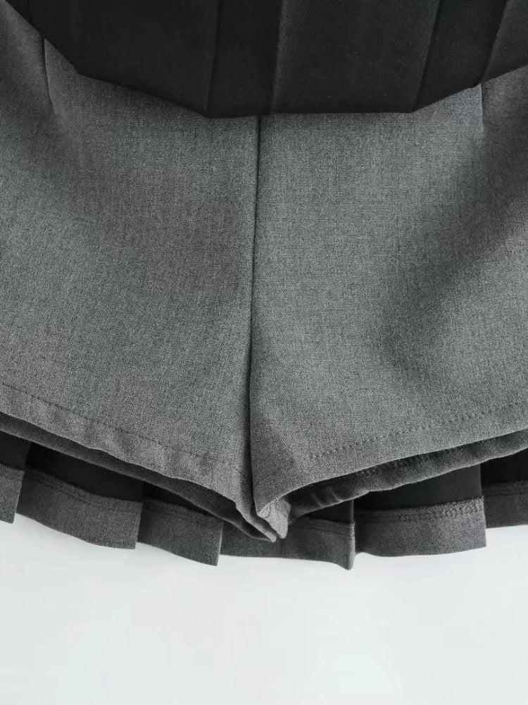 Y2K Pleated Mini School Skort