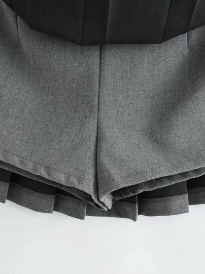 Y2K Pleated Mini School Skort