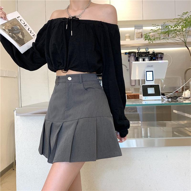 Y2K Pleated Mini Skirt