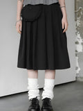 Pleated Midi Skirt with Pockets