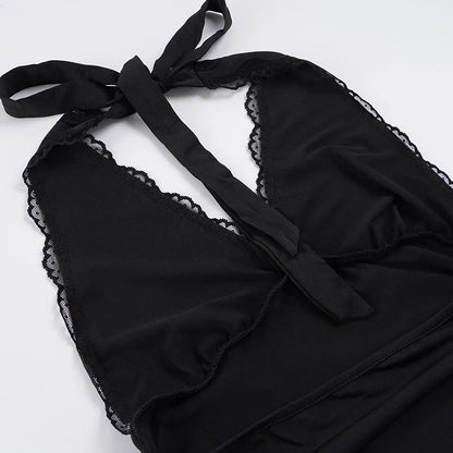 Y2K Plunge Halter Top