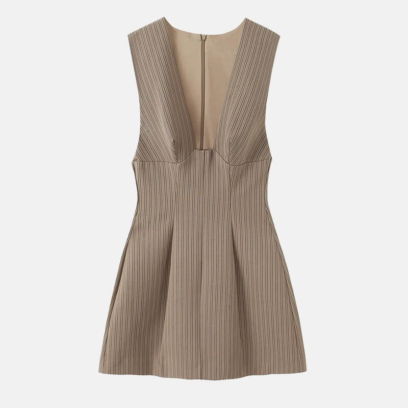 Y2K Plunge Neck Mini Dress