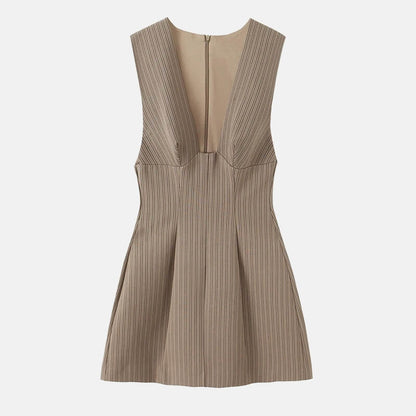 Y2K Plunge Neck Mini Dress