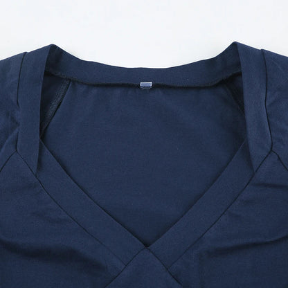 Y2K Plunge Tie Back Top