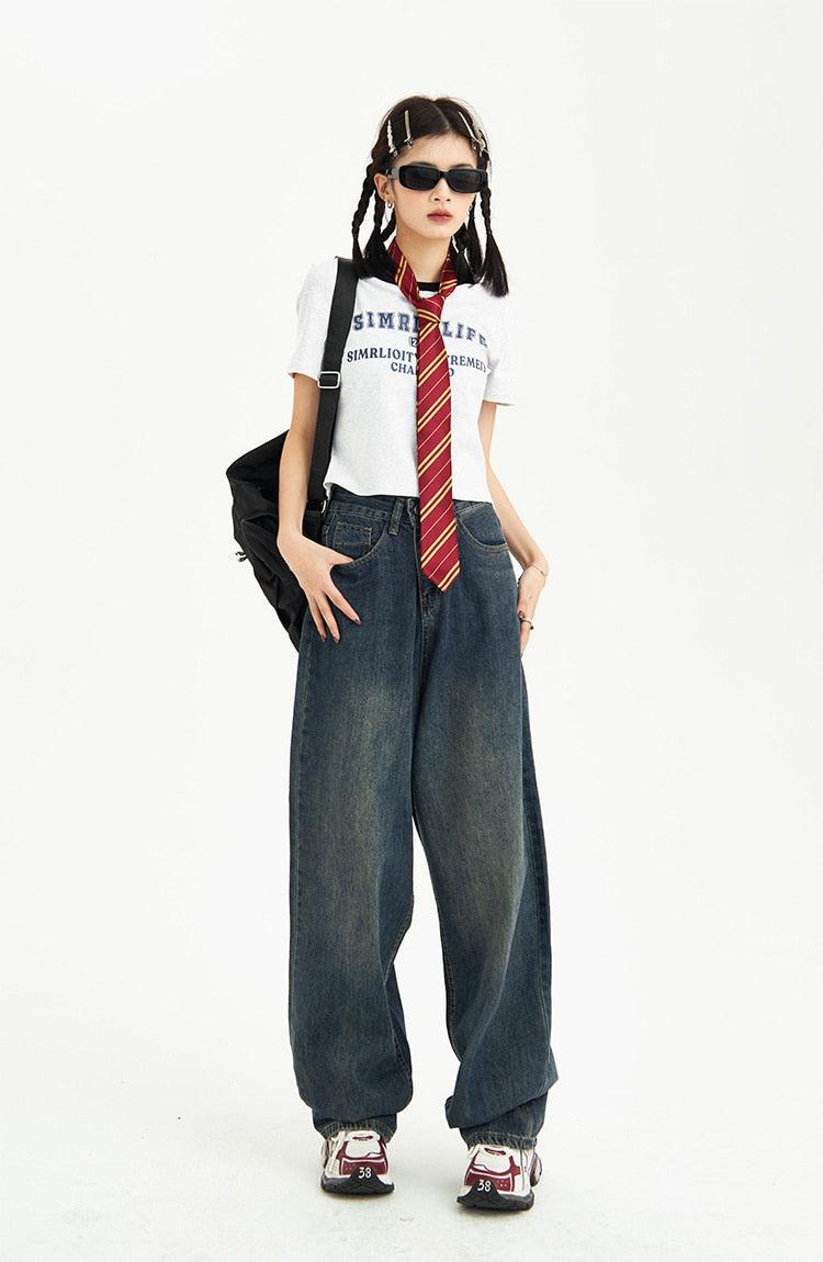 Y2K Pockets Wide Leg Baggy Jeans