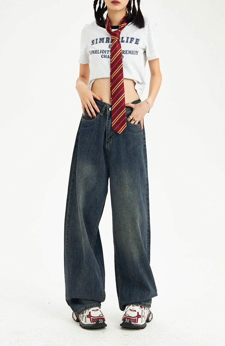 Y2K Pockets Wide Leg Baggy Jeans