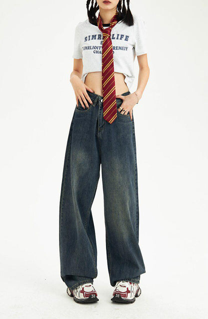 Y2K Pockets Wide Leg Baggy Jeans
