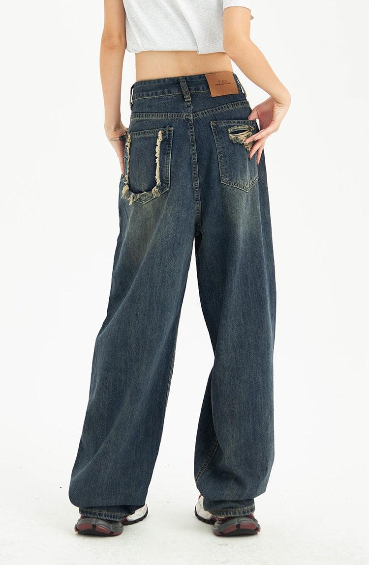 Y2K Pockets Wide Leg Baggy Jeans