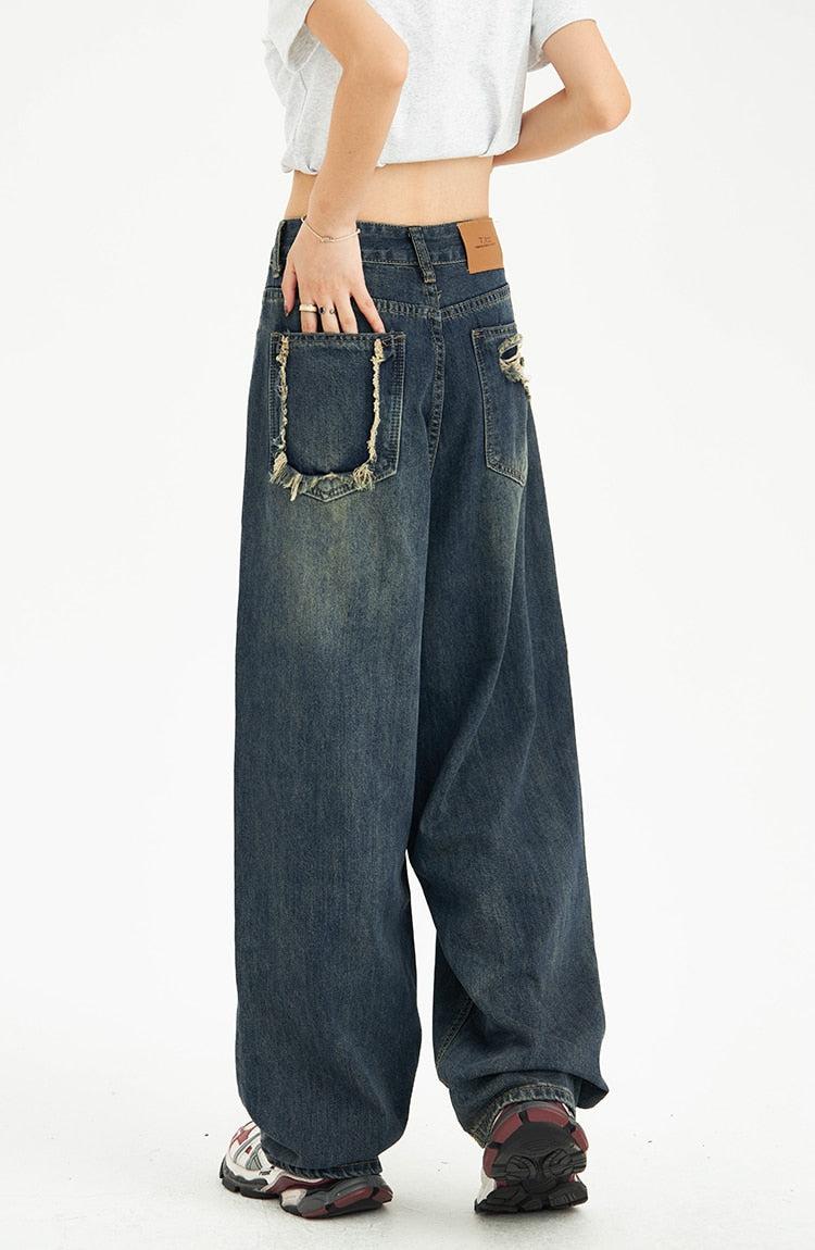 Y2K Pockets Wide Leg Baggy Jeans