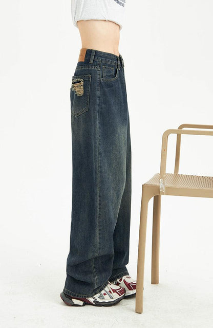 Y2K Pockets Wide Leg Baggy Jeans
