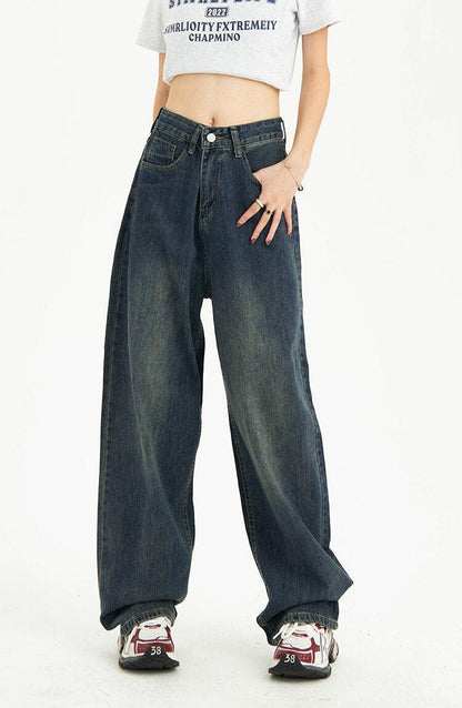 Y2K Pockets Wide Leg Baggy Jeans