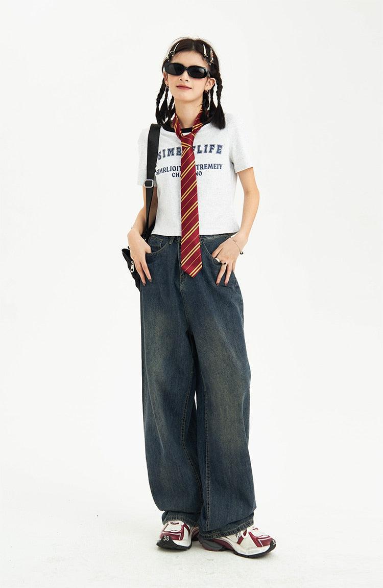 Y2K Pockets Wide Leg Baggy Jeans