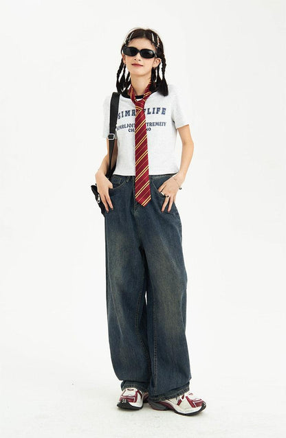 Y2K Pockets Wide Leg Baggy Jeans