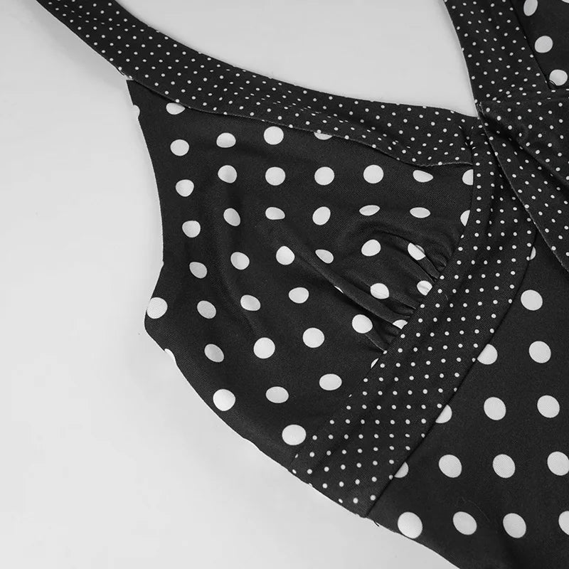 Y2K Polka Dot Halter Top