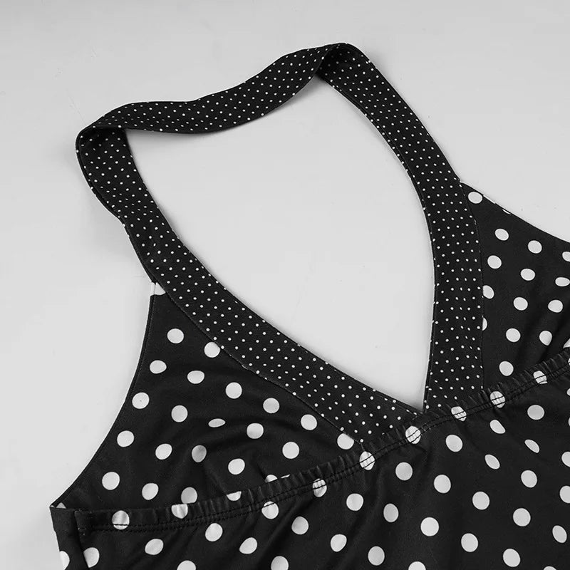 Y2K Polka Dot Halter Top
