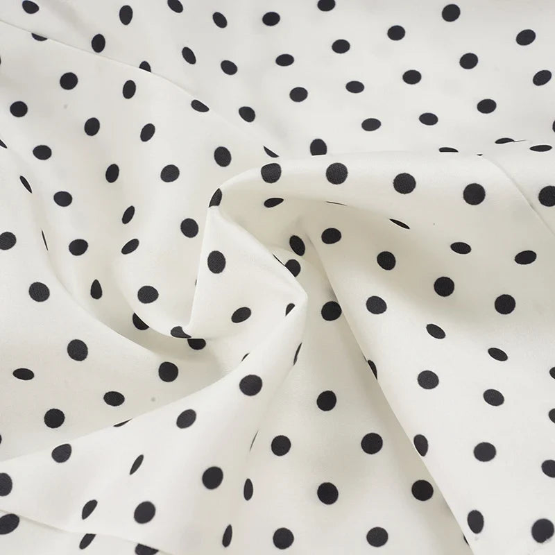 Y2K Polka Dot Lace Trim Top