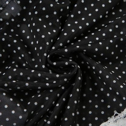 Y2K Polka Dot Mesh Top