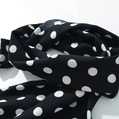 Y2K Polka Dot Scarf Halter Top