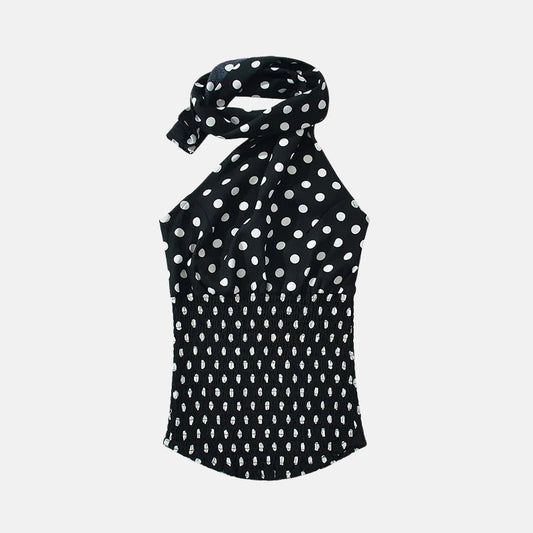 Polka Dot Halter Top Scarf