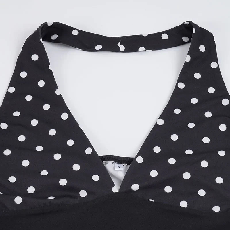 Y2K Polka Dot Top & Shorts Two Piece Set