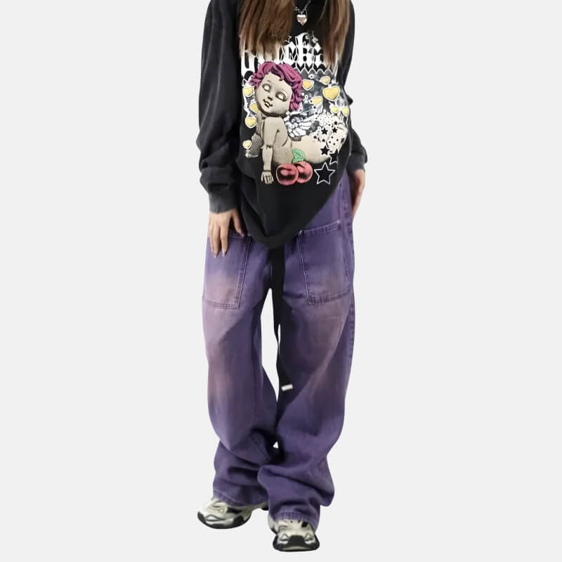Y2K Purple Cargo Pants