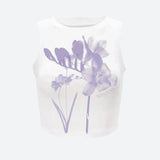 Purple Floral Tank Top
