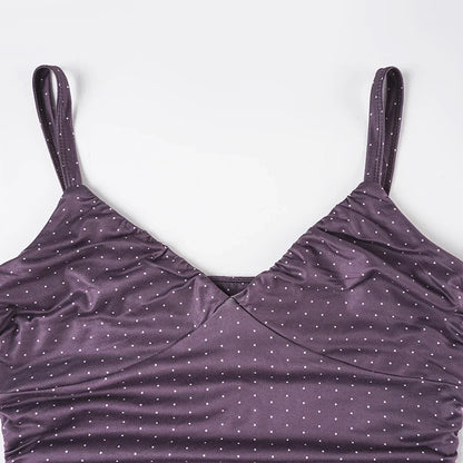 Purple Polka Dot Blouse