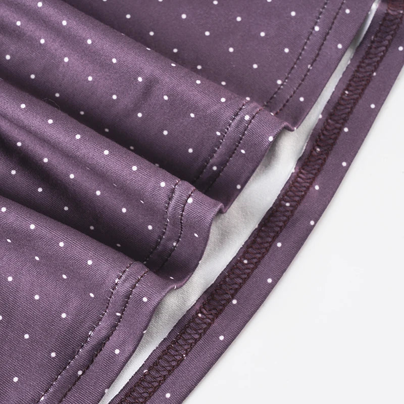 Y2K Purple Polka Dot Top