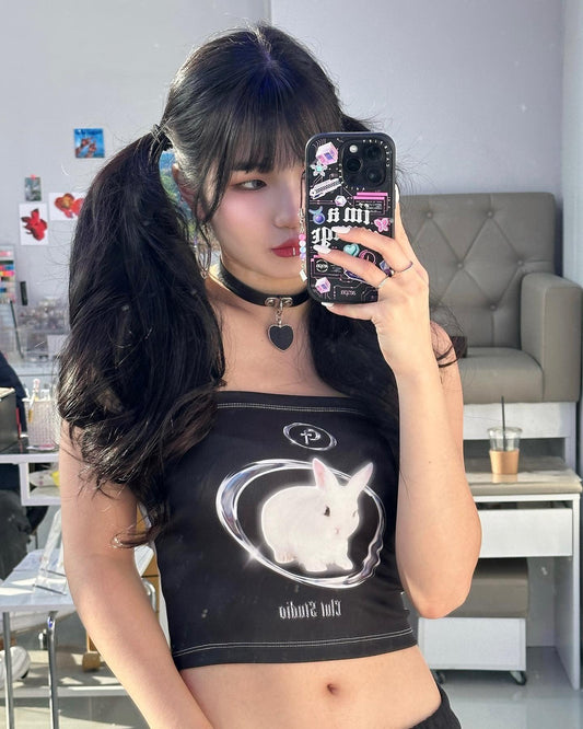 Rabbit Print Tube Top