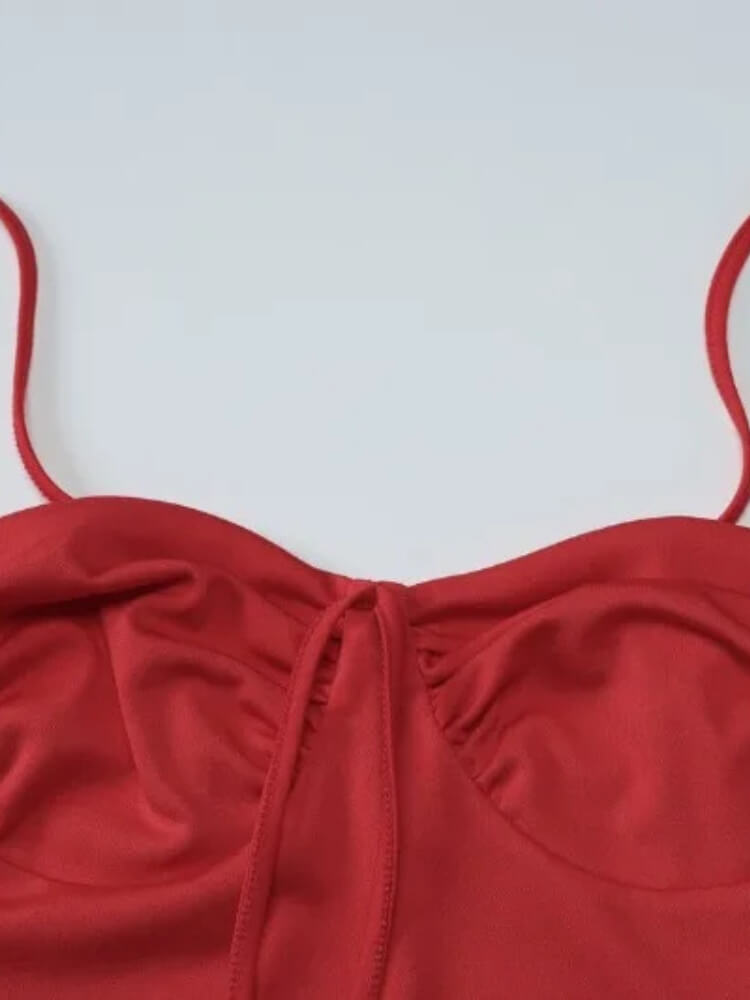 Y2K Red Top & Skirt Two Piece Set