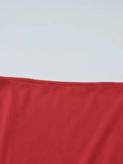 Y2K Red Top & Skirt Two Piece Set