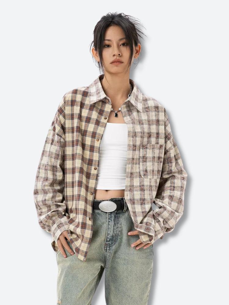 Y2K Retro Plaid Shirt